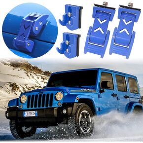 Hood Latch is Adjustable and Compatible with Jeep Wrangler JK/JKU 2007-2017, JL/JLU 2018-2023 and Jeep Gladiator 2020-2023 (Purple)