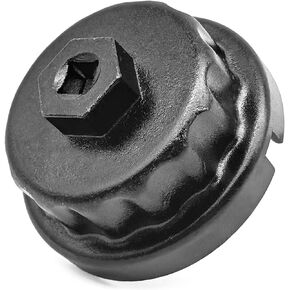 Oil Filter Wrench for Removing Oil Filter Caps, 64mm 14 Flute Oil Filter Wrench Tool Compatible with Avalon 2.5L to 5.7L, Fits Avalon, Tacoma, Highlander, Sienna, 4-Runner Black