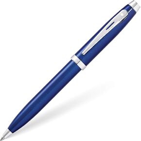 Sheaffer 100 Glossy Black Lacquer Ballpoint Pen with Polished Chrome Trim