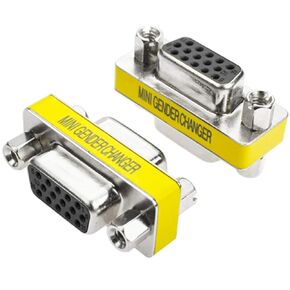VGA Coupler 5-Pack 15 Pin VGA SVGA Female to Female Mini Gender Changer Coupler Adapter