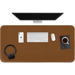 GOODSDECO Desk Pad, PU Leather Desk Mat, Office Desk Pad, Large Mouse Pad, Writing Mat for Office Home, Waterproof Non-Slip Writing Desk Blotter (40" x 20", Red)