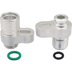 CM Swap LS A/C Compressor Adapter Fittings w/Gasket Sealing Rings Screw Kit fit for 10S17F & 10S20F - Replaces# 451-1106 451-1105 440-822 440-823, W10SA, DS345061, CM345061