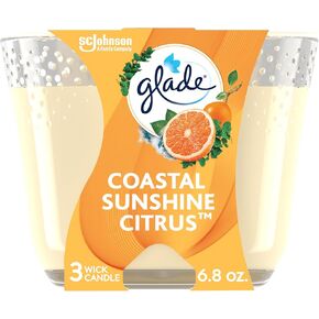 وعاء شموع معطر بثلاث فتائل من جليد، الورد والزهر، عطر مملوء بالزيوت العطرية، 6.8 أونصة in Kuwait