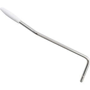 Wilkinson M Series Steel 5mm Push-In ST Guitar Tremolo Arm Whammy Bar for Wilkinson and Other Import Strat Style Electric Guitar, Chrome with White tip