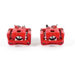 Power Stop Rear S3358 Pair of High-Temp Red Powder Coated Calipers