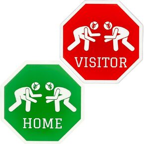 Wrestling Flip Disc | Home & Visitors Sides | Green & Red to Match Wrist & Ankle Bands | Referee Disk/Coin