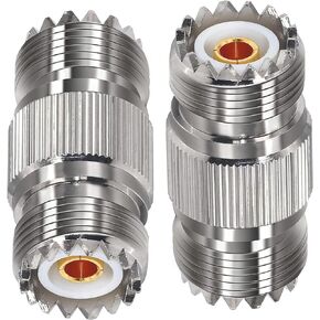 2PCS PL259 UHF Coax Adapter Cable Gender Changers, SO239 Coax Connector Female to Female Coaxial Adapter for CB Radio, Antenna