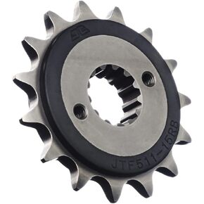 JT Sprockets JTF511.15RB ضرس عمود المناولة الأمامي المبطن بالمطاط ذو 15 سنًا، فردي