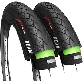 Fincci Pair 700x35c Tire Foldable 37-622 with 1mm Antipuncture Protection for Cycle Road Mountain MTB Hybrid Touring Electric Bike Bicycle with 700 x 35c Tires - Pack of 2