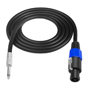 CERRXIAN 6FT 1.8M Speakon to 1/4" Male Speaker Cables, Professional Speak-On Male to 6.35mm TS Plug Wire Audio Amplifier Connection Cord for DJ/PA Speaker Cord with Twist Lock