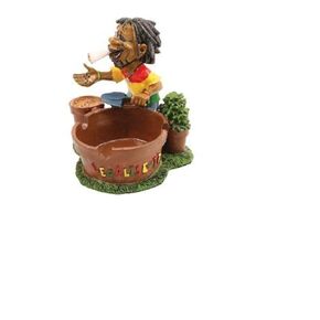 Cool Jamaican Man Holding Cigarette Ashtray #2