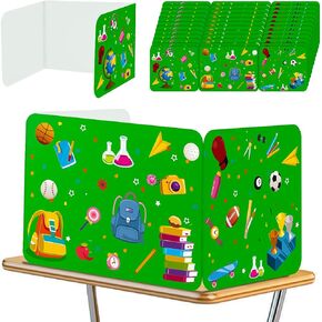 دروع الخصوصية لمكاتب الطلاب - 24 حزمة، مجلدات الخصوصية الملونة للفصول الدراسية للطلاب، ولوحات الخصوصية للاختبار وفواصل المكاتب (16 بوصة عرض × 12 بوصة ارتفاع × 13 بوصة عمق) in Kuwait