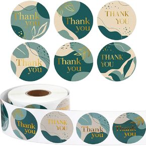1.5 Inch Thank You Stickers 500Pcs Thank You Stickers for Small Business Self-Adhesive & Waterproof Stickers Lables for Baking Package, Envelope Seals, Small Business Supplies, Wedding, Birthday
