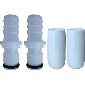 Parts Shop Replacement 2 M236 Male Connectors + 2 Caps for Testing Sleep Number Bed Air Chamber leaks