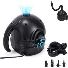مضخة مسار تعثر الهواء الكهربائية، مضخة هواء لحصيرة الجمباز، حصيرة قابلة للنفخ مع 4 فوهات، مضخة سرير هوائي للمرتبة الهوائية للسباحة، لعبة حمام السباحة، قارب الطوافة، مضخة هواء كهربائية سريعة باللون الأسود in Kuwait