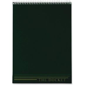 TOPS Docket Writing Tablet, Top Wirebound, 8-1/2 x 11-3/4 Inches, White, Legal/Wide Rule, 70 Sheets per Pad, 3 Pads per Pack (63633)