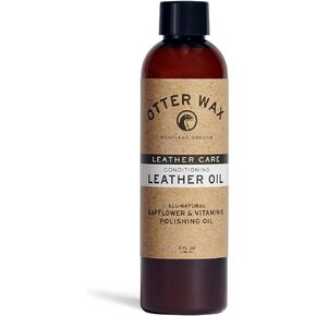 Otter Wax Conditioning Leather Oil - 5oz - All-Natural Polishing Treatment For Furniture, Boots, Car Seats, Jackets, Shoes & Bags