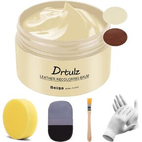Beige Leather Recoloring Balm, Leather Color Restorer Conditioner, Leather Repair Kits for Vinyl Furniture, Sofa,Couches, Car Seats, Shoes…