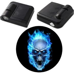 Angel Wings Car Door Logo Lights, Wireless Welcome Courtesy Door LED Light, Magnetic Sensor Ghost Shadow Projector Light