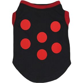 Petitebella Ladybird Puppy Dog Shirt (Black, X-Small)