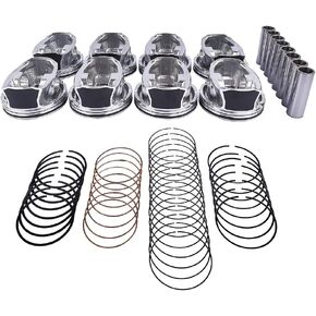 Piston Ring Kit Replacement for 2009-2015 Dodge Jeep Ram 1500 Chrysler 300 Grand Cherokee 5.7L VIN Code T 68046210AB 68046210AA Flynsu