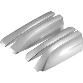 Upper/Roof Rack Rails End Cap Protection Cover Shell for Toyota Highlander 2008-2013 / Rails End Covers Shell Cap / 4 Pcs/Silver Tone White