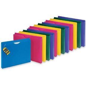 1InTheOffice Poly File Jacket File Folder, Letter 1" Expanding File Jacket, 20-Pack, Assorted