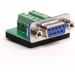 DB9 Breakout Board DB9 RS232 Serial Female to Terminal Block 10 Pin Adapter(Ultra Small Size)