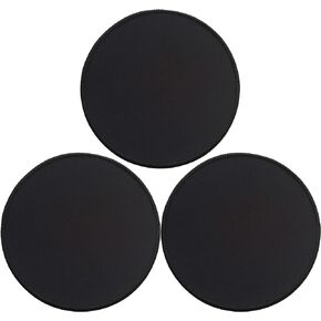 3 Pack Round Mouse Pads with Stitched Edges, Single Circular Mouse Pad Mat, Non-Slip Rubber Base Mousepad for All Types of Mouse Laptop Computer PC 7.87 x 7.87 inches Black