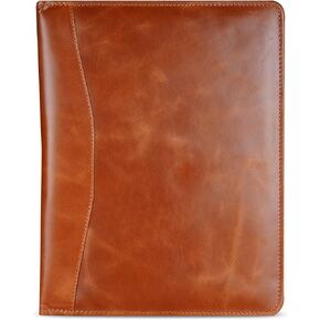 Heavy Duty Buffalo Leather Legal Pad Portfolio | Handmade Executive Notebook Binder Portfolio | Professional Padfolio Organizer | Business Gift for Men and Women : Brown