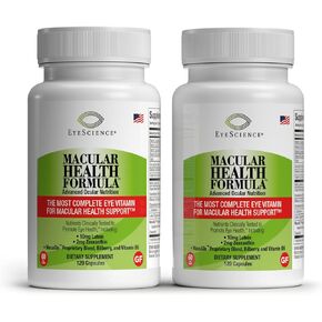 – Macular Health Formula – 120 Capsules – Complete Nutritional Supplement for Eye Health - Contains Lutein, Zeaxanthin, Vitamin C, D, E & B6-2-Pack