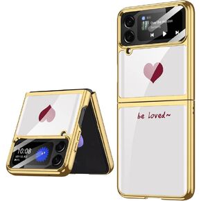DOOTOO for Samsung Galaxy Z Flip 4 Case with Ring Holder, Z Flip 4 Case Magnetic Hinge Protection Slideway Lens Camera All-Inclusive Cover for Samsung Galaxy Z Flip 4 5G 2022 (Black)