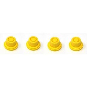 4 Pack Replacement YELLOW SPOUT CAPS Top Hat Style fits # 900302 900092 BLITZ Gas Can Spout Cap fits self venting gas can Aftermarket (SPOUTS NOT INCLUDED)