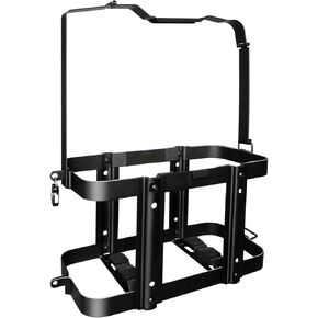 Jerry Gas Can Holder with Small Spare Lock, Only for 5.3 Gallons/20 Liters Metal Fuel & Gasolina Container, Detachable Carrier Mount, Lockable, Black