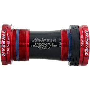 TRiPEAK Bottom Bracket BSA/ITA/C60/CR1/T47, with Ceramic Bearings for 24mm Shimano Hollowtech II Road/MTB Cranksets, Threaded BB Compatible with Trek, Giant, Specialized, Canyon, Campagnolo Frame
