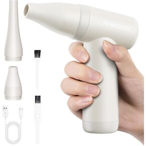 Compressed Air Duster - Powerful 120000RPM Portable Electric Air Duster 4 Speed Fast Charging Air Blower Keyboard Cleaner with High Battery Life, Inflate & Deflate Dual-Use, Black