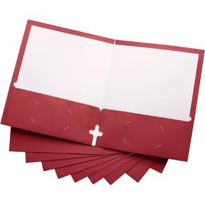 10 Pack Two Pocket Folders, Pink, Strong Thick Paper Folders, for Letter Size, by ACTIVITYya
