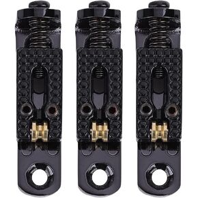 Tomotato 3 Pcs Single Roller String Bridge, Electric Guitar Bridge Saddles Bass Guitar Separate Bridge with Roller Guitar Bridge Roller Saddles Guitar Musical Instrument Accessory