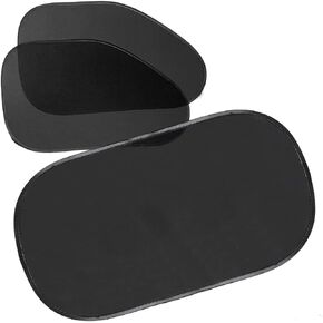 Zone Tech Car Side and Rear Window Cling On Sun Shades – 3 Pack Premium Quality Mesh Pop-Up No Suction Cups Needed Sunshade- Protects Kids, Baby and Pets from Sun, Glare and UV Rays-Fits Most Vehicles