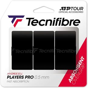 Tecnifibre ATP Racket Grip Tape for Professional Players, 3 Packs, Black