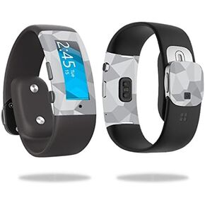 MightySkins Skin Compatible with Microsoft Band 2 Cover Skins Sticker Watch Gray Polygon