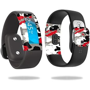 MightySkins Skin Compatible with Microsoft Band 2 Cover Skins Sticker Watch Red Camo