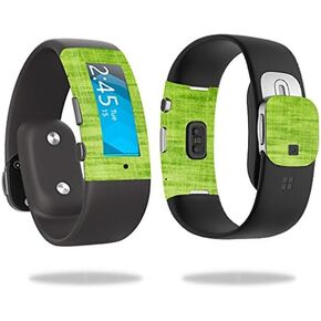 MightySkins Skin Compatible with Microsoft Band 2 Cover Skins Sticker Watch Green Fabric
