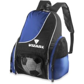 Vizari Solano Soccer Backpack With Ball Compartment and Vented Ball Pocket and Mesh Side Cargo Pockets for Adults and Teens