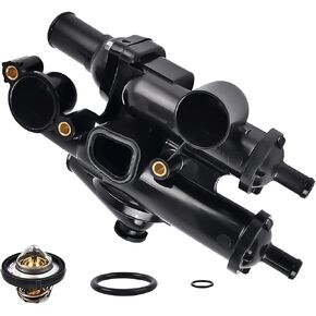 Thermostat Housing Assembly 902-319 Compatible with Chrysler 200 2011-2014 / Sebring 2008-2010 / Dodge Avenger 2008-2014 Journey 2009-2017 / Compass 2009-2017 Patriot 2013-2017, Replace 68003582AB