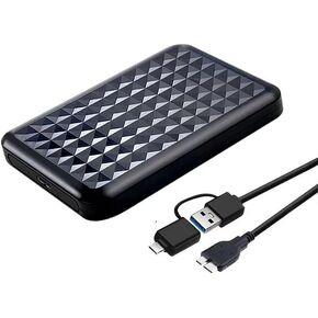 2.5" External Hard Drive Enclosure USB 3.0 to SATA III for 7mm 9.5mm SSD & HDD 5Gbps External Hard Drive Case with UASP Compatible with WD Seagate Toshiba Samsung Hitachi, Xbox, PS5
