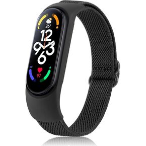 أساور Wanme لـ Xiaomi Mi Band 5/6 / 7 حزام للنساء والرجال، حزام رياضي مرن ناعم متوافق مع Amazfit Band 5 ملحقات سوار المعصم البديلة in Kuwait