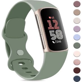 AK Sport Band Compatible with Fitbit Charge 6 Bands/Fitbit Charge 5 Bands Women Men, Classic Soft Replacement Straps Wristbands for Fitbit Charge 6/5 Advanced Fitness & Health Tracker