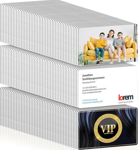 بطاقات عمل معدنية مقاس 3.4 بوصة × 2.1 بوصة، بطاقات معدنية بسمك 0.2 مم، فراغات نقش بالليزر فارغة يمكنك صنعها بنفسك، بطاقات اسم المكتب لهدية عملاء المنزل، فضي (300 قطعة) in Kuwait