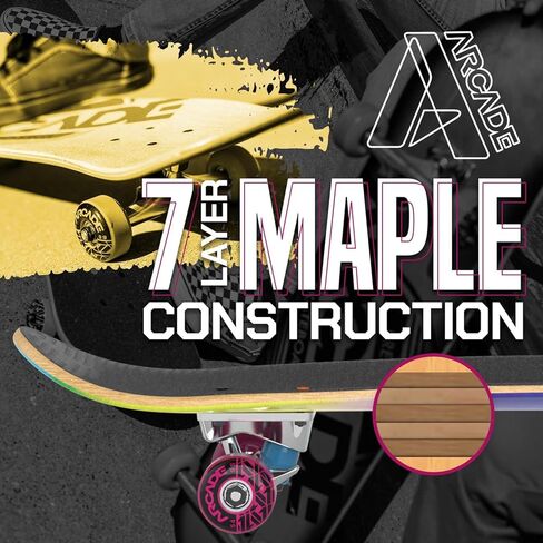 لوح تزلج أركيد للأطفال من عمر 8 إلى 12 - 31 بوصة للمبتدئين، ألواح تزلج للمراهقين، ألواح تزلج للبالغين - ألواح تزلج للأطفال المبتدئين - ألواح تزلج للفتيات والفتيان in Kuwait